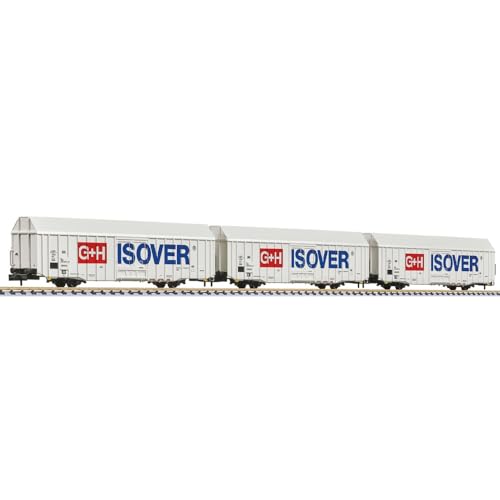 Wagons de marchandises Hbbks Liliput L260159 N lot de 3 pièces pour réseau ferroviaire