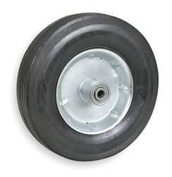 1NWY5 Wheel, Solid Rubber, 10 In, 350 Lb Cap
