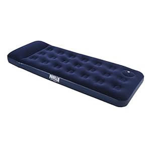 Pavillo Airbed Quick Inflation Outdoor Camping Air Mattress with Built-In Pillow, Blue