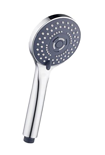 YEAROL ® C1 Pommeau de douche relaxant et sain, luge d'eau fine, légère et haute pression, jet en cinq modes, tête ronde chromée antidérapante, faible consommation, A++ connexion universelle Cover