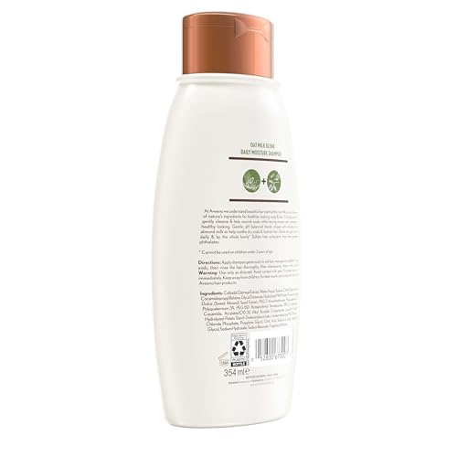Image of Aveeno Oat Milk Blend Moisturizing Shampoo, Ultra-Hydrating, for Dry, Damaged Hair, 12 fl oz