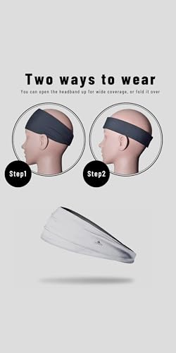 Image of Duwoni Sports Headbands for Men, Moisture Wicking Workout Headband, Sweatband Headbands for Running,Cycling,Football,Yoga,Tennis,Hiking,Hairband for Women and Men