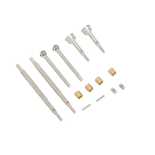 +2mm Extended Thread Dogbone Axle CVD Shafts CVD Front Rear Axle Shafts for 1/18 RC Crawler TRX4M Accessories Parts-Sliver