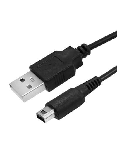 Cable de carga USB de 1,2 m para 3DS / 2DS, compatible con Nintendo DS, DSi, 3DS XL, New 2DS XL, negro, adecuado para diferentes modelos, perfecto para casa y de viaje, jugar mientras se carga