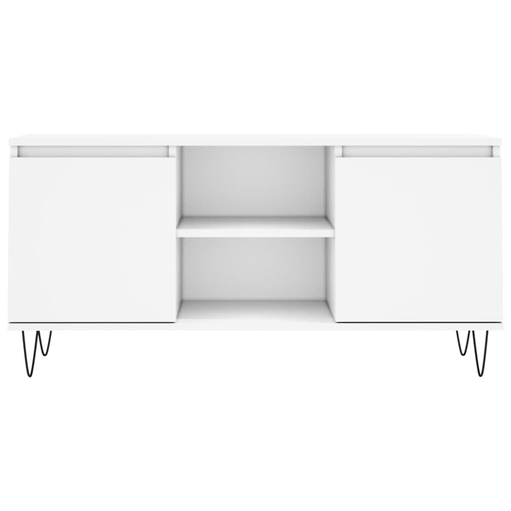 Homgoday Szafka pod telewizor drewno inżynierskie białe 104x35x50 cm, szafka pod telewizor salon jadalnia stół kawowy telewizor sprzęt muzyczny szafa meble telewizor meble typ 1