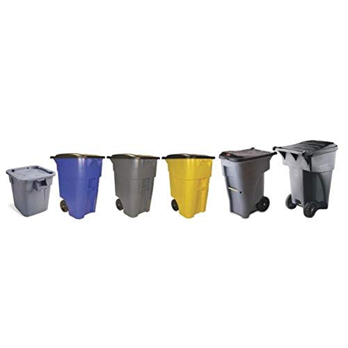 Image of Rubbermaid Commercial Products FG353900GRAY Square Brute Tote Storage Lid, 40 Gallon, Gray (Pack of 4)