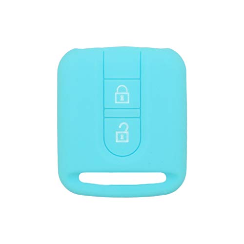 BROVACS Silicone Cover Protector Case Holder Skin Jacket Compatible with NISSAN 2 Button Remote Key Fob CV9502 Light Blue