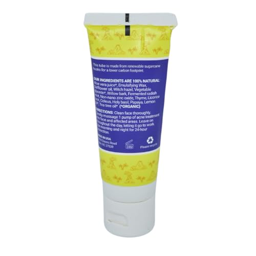 Jivi Hydrating Acne Treatment (Lemon Tea Tree) | Spot Treatment that Eliminates Breakouts and Scarring | 100% Natural with Organic Ingredients | Made for All Skin Types | 1.7 fl. oz.