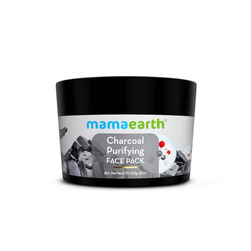 Image of Mamaearth Charcoal Purifying Face Pack with Activated Charcoal & Glycolic Acid for Skin Detoxification Natural, DIY-like Texture | Detoxifies Skin | Crafted with Nature's Best Ingredients | Free From Harmful Chemicals