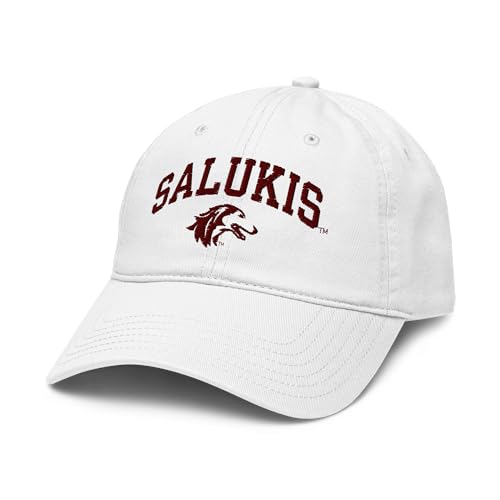 Gorra ajustable de béisbol blanca Southern Illinois Salukis miniatura 1