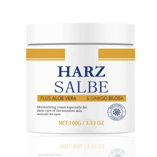 Harzsalbe Plus 100ml Harzsalbe gegen Große Poren Reduziert Talg Verfeinert Poren Verhindert Glanz Wirksam gegen Hautunreinheiten Feuchtigkeitsspendene Creme mit Aloe Vera für alle Hauttypen (1)