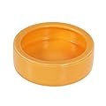 POPETPOP 2 Pack Reptile Food Bowl Anti-escape,Ceramic Water Feeder Bowl, Reptile Worm Dish Feeding Dish for Bearded Dragons Crested Gecko Leopard Gecko Chameleon Corn Snake-Orange