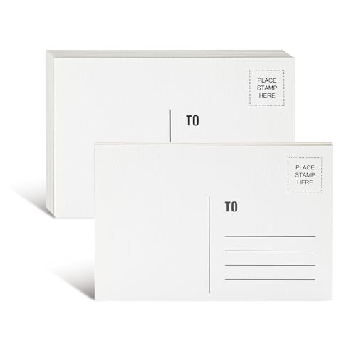 60 Sheets Watercolor Postcards 4 x 6 Inch 140lb/300GSM Cold Press Blank Postcards for Art Watercolor Thick Cotton Paper Cards for Painting Mailing Invitation Greeting Cards and Holiday Art
