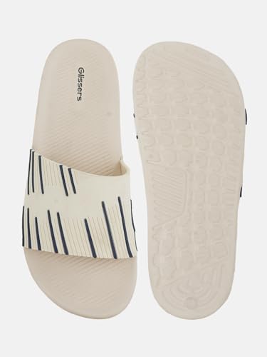 Image of Men & Boys Lines Patterned Sliders | Soft EVA Flip Flops & Slippers