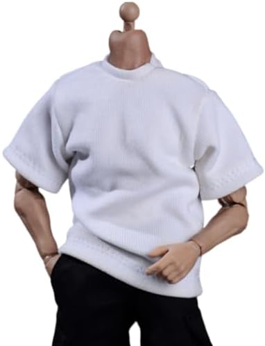HiPlay 1/12 Scale Figure Doll Clothes: White T-Shirt for 6-inch Collectible Action Figure AT202200A (AT202200A White)