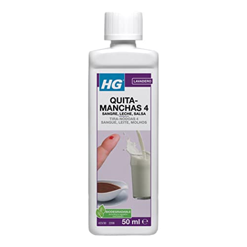 HG Limpiador de Manchas nr. 4, Quitamanchas Concentrado para Ropa y Tela, 50 ml