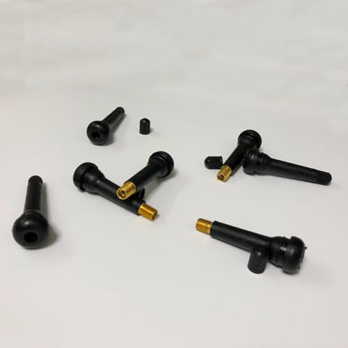 Image of 20Pcs TR418 Tubeless Valve Stems, Black Rubber Snap-in Valves Tubeless Tire Valve Stems Replacement for Tubeless 0.453 inches Rim Holes on Standard Auto Tires