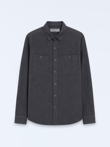 Image of StitchX Men's Seersucker Band Collar Pure Cotton Striped Kurta Shirt-S-2XL