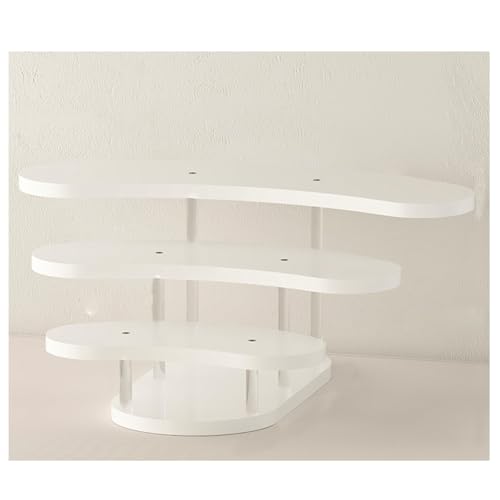 Expositor curvado de 3 niveles para perfumes, estante acrílico...