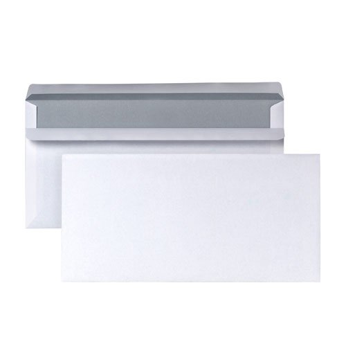 2000x Briefumschlag DIN lang selbstklebend weiß Briefumschläge ohne Fenster 110x220mm