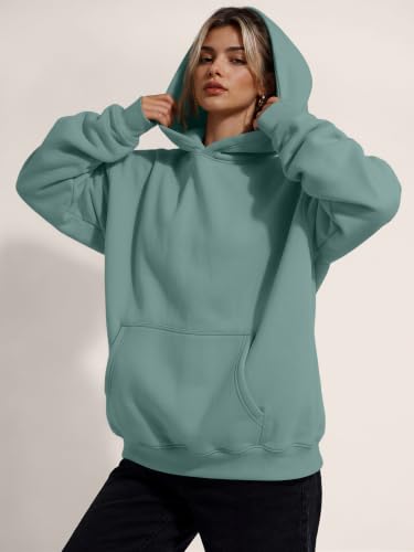 Image of Trendy Queen Women Oversized Hoodies Fall Outfits | Gentle Skin Feel, Aesthetic Drop Shoulder, Large Kangaroo Pocket, Seamless Daily Outfit Match