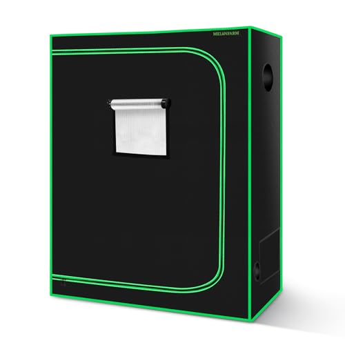 MELONFARM 4x2 Grow Tent, 48'x24'x60'' High Reflective 600D Diamond Mylar Canvas with Observation Window and Floor Tray for Hydroponic Indoor Plant Growing