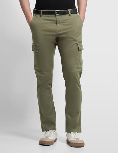 Image of Arrow Casual Solid Slim Fit Trouser