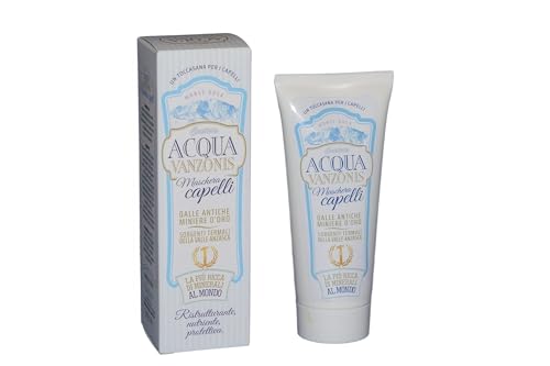 Centisia Acqua Vanzonis Mascarilla para el Cabello 100ml – Mascarilla Hidratante y Reparadora con Agua Termal de Vanzone – Con Aceites de Macadamia, Semillas de Uva, Almendras Dulces, Queratina
