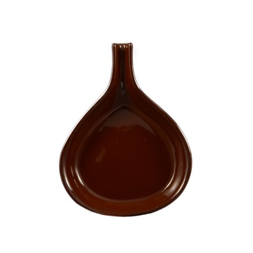 CAC - Sartén con mango (cerámica), diseño de pera, gres, Marrón, Caja de 12, 10 by 8-1/4 by 1-1/4 Inch,18-Ounce