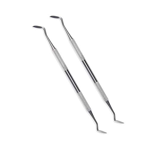 VinBee 2 PACK Dental Tarter Scraper - 100% Stainless Steel - Double Ended - Added Tooth Cleaning at Home or Decay Removal- Resistant to Tarnish and Rust