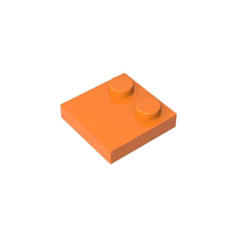 33909 Foundation Plate Special 2x2 with Only 2 Studs, Orange, 50 PCS