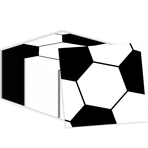 50 Stück Fußball Servietten, Einweg-Geburtstag Party Servietten für Sport Party Liefert 33 x 33 cm 50 Stück Fußball Servietten, Einweg-Geburtstag Party Servietten für Sport Party Liefert 33 x 33 cm