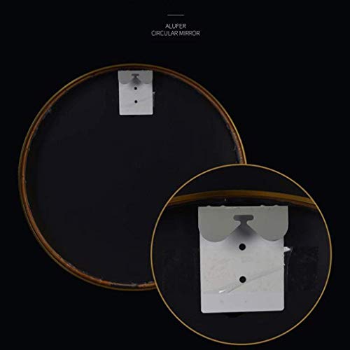 Kmmk Wall-Mounted Vanity Mirrors,Wall Mirror Wall Mounted Large Round Aluminum Frame Decorative Vanity Mirror For Living Room Bedroom Oak White,Black,80Cm #TOP4