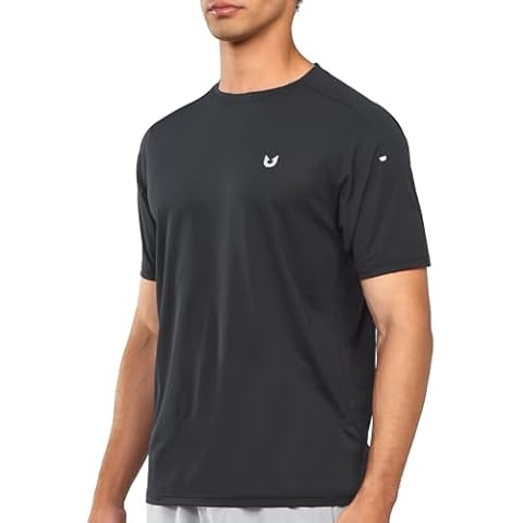 NORTHYARD Men's Athletic Running T-Shirts Quick Dry Workout Shirts Short-Sleeve Sports Gym Tee Tops Performance Activewear Black L Cover
