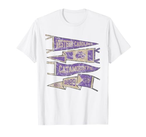 Western Carolina University Catamounts Distressed Pennants T-Shirt