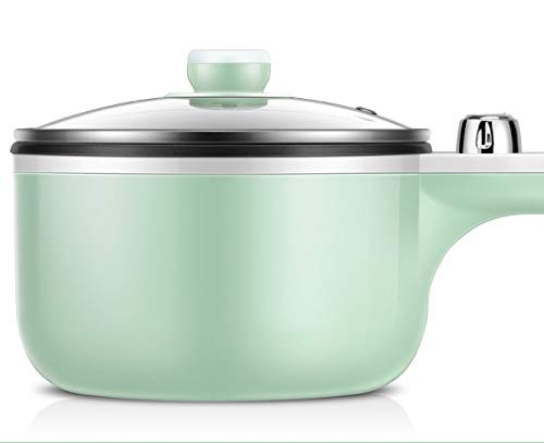 Small Electric Hob for Household Dormitory Mini Multifunctional Pan Low Power Non-Stick Pan Three-Layer Anti-scalding Two Stage Setting Anti-Drying Pink (Green)