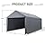 10x20 FT Heavy Duty Carport Car Tent Car Canopy Storage Shed,Portable Garage Party Tent,Portable Garage with Removable Sidewalls & Doors All-Season Tarp for Car,Truck,SUV,Party (Grey)