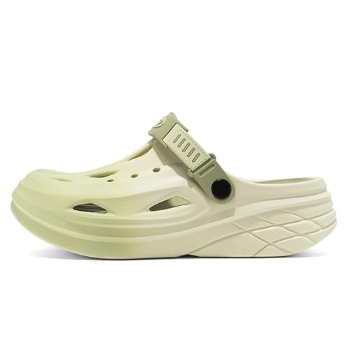 Men's and women's perforated shoes with non slip thick soled EVA sandals for external wear