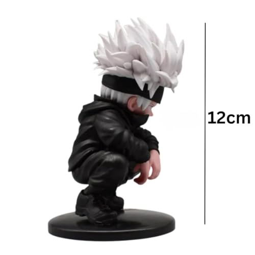 Image of FUNFOB Satoru Gojo Action Figure Height-12cm Collectible for Kids & Adults Gifting Multicolour PVC | Gojo- Squatt