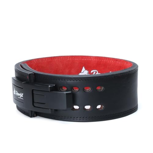 Image of Roarfit Premium Lever Belt with lever case Case, Black and Orange, 13MM Powerlifting Belt Cover with Cosmic Orange Lever (SMALL)