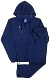 Men’s Tech Fleece Sweat pants and Sweat Jacket Winter Suit (Navy, M)