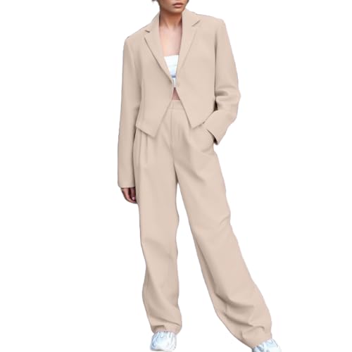 Ensemble 2 pièces femme pantalon large et chemisier chic décontracté