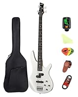 【Durable and "Modern C" Shaped Neck】This 4-string electric bass features a wooden body that is sturdy and durable, allowing you to play with greater freedom. Built tough and long-lasting, this rugged bass can withstand years of wear and tear. With a ...