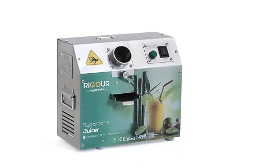Rigour RSJ10 Nano Sugarcane Juicer Stainless Steel - 304 Full Metal Body - Single Phase 250 Watts Power Input - Silver (50 Hz) - 2 Year Warranty