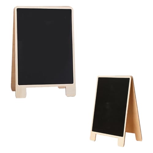 LALAFINA Pizarra Infantil de Madera Doble Cara Soporte, Tamaño Pequeño y Grande, Tablero de Mensajes Portátil para Notas y Dibujos, Adecuado para Oficina, Hogar y Decoración Educativa