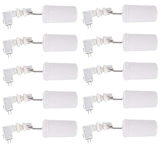 DOC RO® Float Valve Copper Terminal Auto-Cut Off Switch, Water Flow Switch RO Spare Water Level Switch Compatible with Dolphin/Reviva/Hexa And Glance Type Models, White (Pack Of 10)