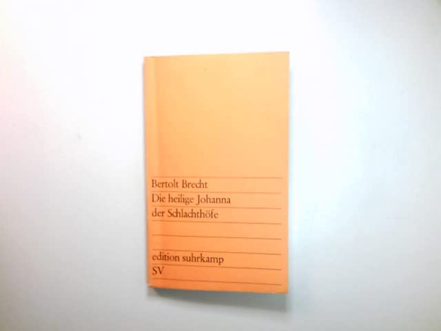 Die Heilige Johanna Der Schlachthöfe www.amazon.de
