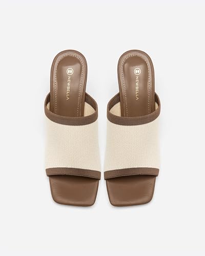 Mousse Fit Women Minimalist Square Toe Heeled Sandals, Women Sandal Shoes with Stiletto Heel2