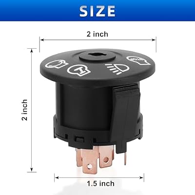 Ignition Switch with Key 7 terminals Compatible with Husqvarna Craftsman Deere John MTD Murray Riding Lawn Mower Replace# 925-1741 175566 175442 GY20074 94762 163968 532175566