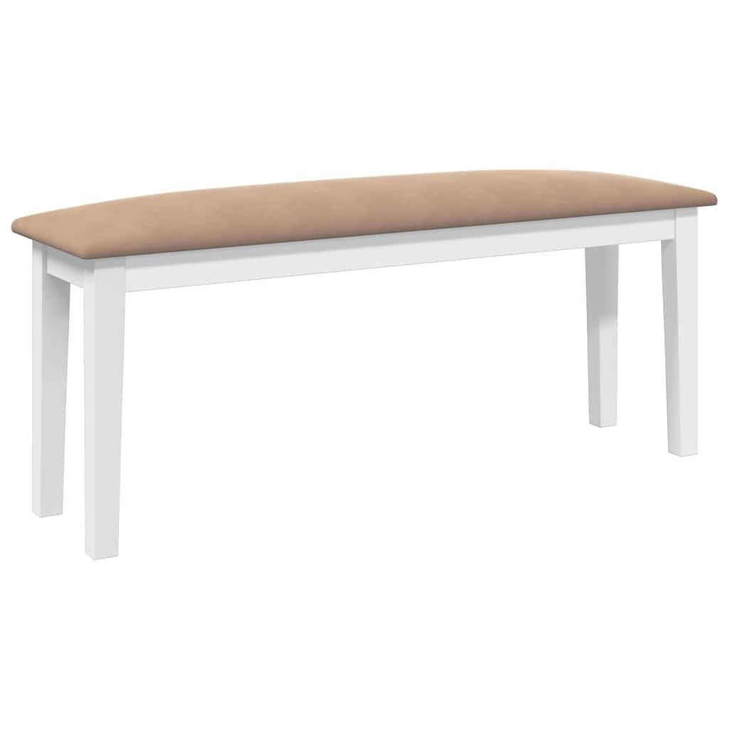 VidaXL Banc 110 cm Bois massif Blanc